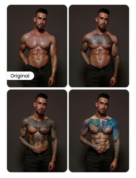 PhotoDirector - Tattoos virtuell testen
